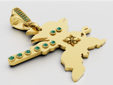 Fantasy sword pendant Model Cetak 3D
