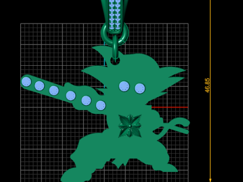 Fantasy sword pendant Model Cetak 3D