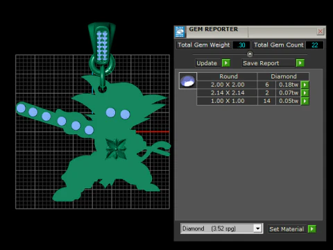 Fantasy sword pendant 3D Print Model