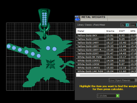 Fantasy sword pendant Model Cetak 3D