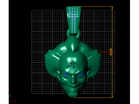 Gold face pendant 3D 打印模型