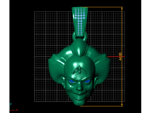 Gold face pendant 3D Print Model