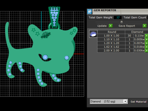 Gold cat pendant Model do druku 3D
