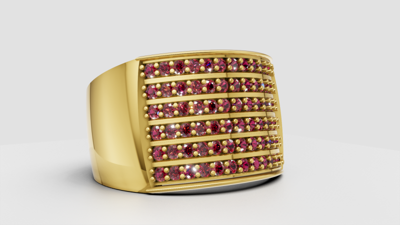 Gold statement ring 3D 打印模型 .c4d .max .obj .3ds .fbx .stl .blend 