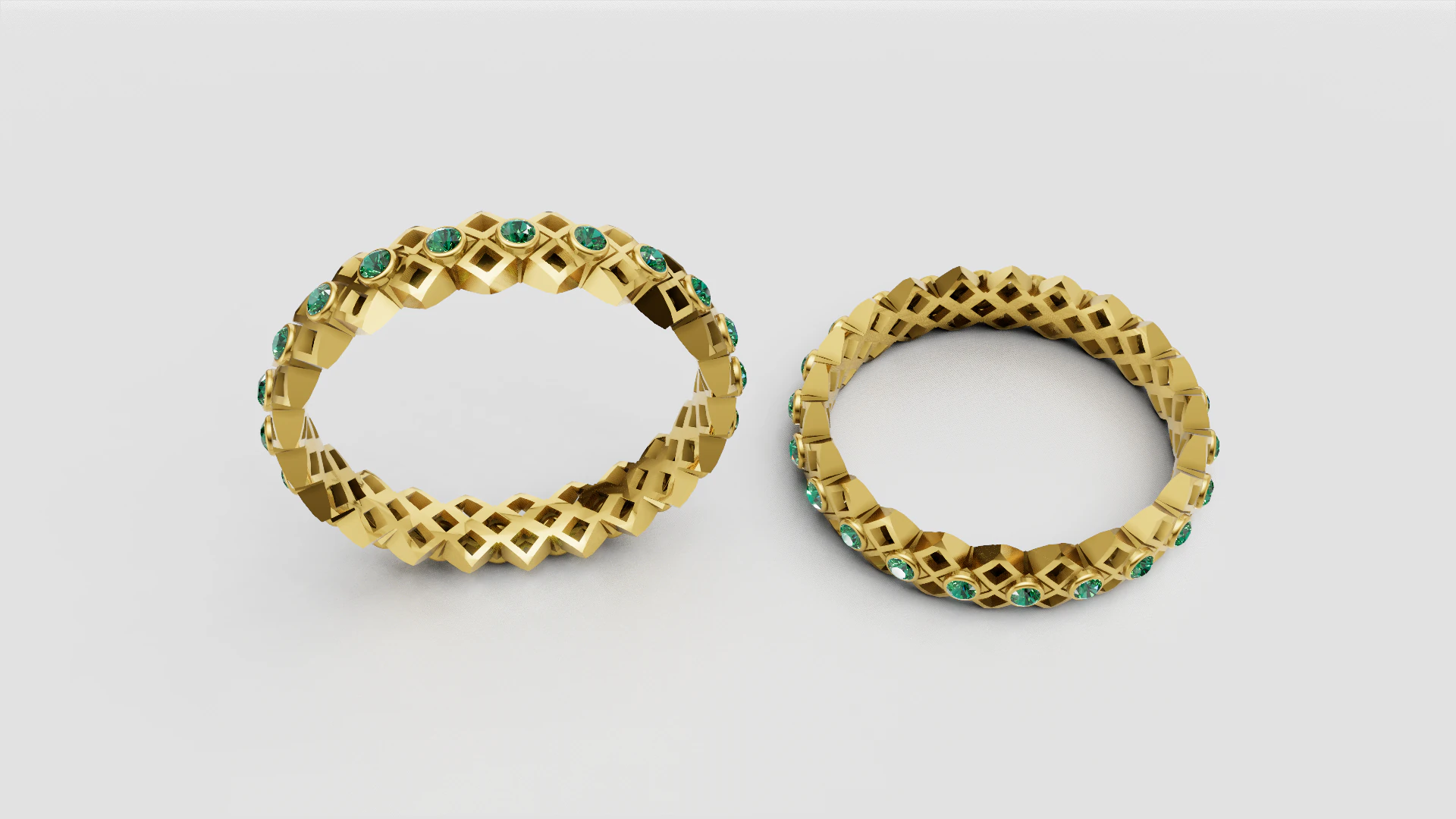 Geometric gold ring 3D Print Model .c4d .max .obj .3ds .fbx .stl .blend 