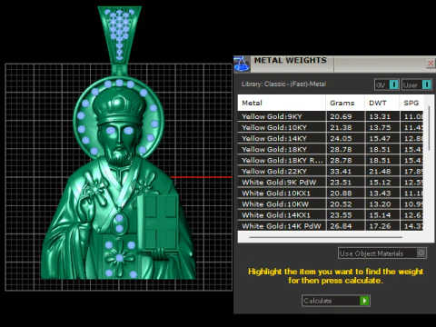 Religious gold pendant 3D Print Model