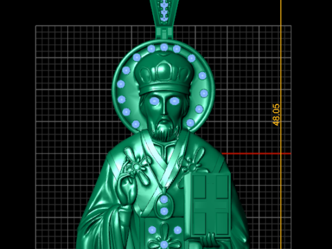 Religious gold pendant 3D Принт Модель