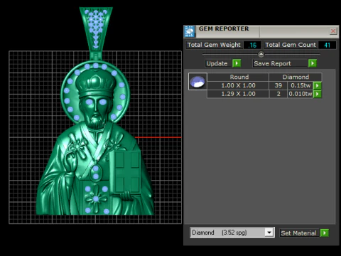 Religious gold pendant 3D Print Model
