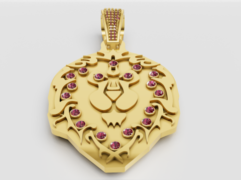 Gold calligraphy pendant 3Dプリントモデル