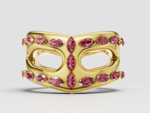 Gold openwork ring Model do druku 3D
