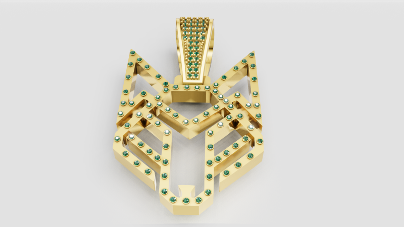 Gold pendant 3D 打印模型 .c4d .max .obj .3ds .fbx .stl .blend