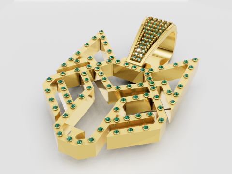 Gold pendant 3D 打印模型