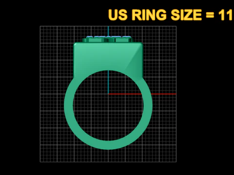 Square gold ring 3D Print Model