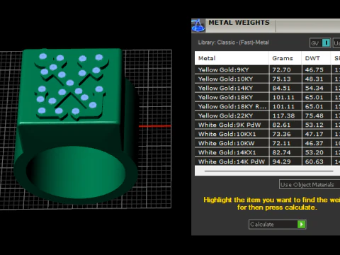 Square gold ring 3D Print Model