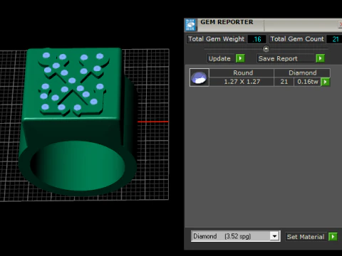 Square gold ring 3D Print Model