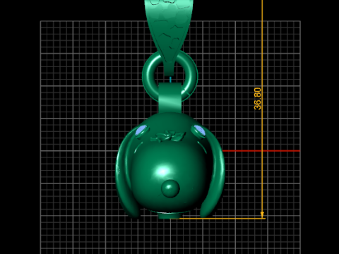 Gold dog pendant 3Dプリントモデル