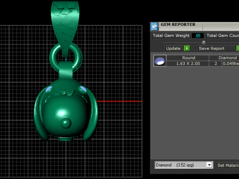 Gold dog pendant 3D Print Model