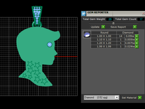 Gold girl pendant Model Cetak 3D