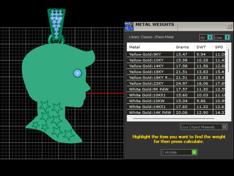 Gold girl pendant Model Cetak 3D