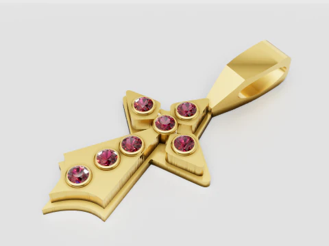 Gold sword pendant 3D Print Model