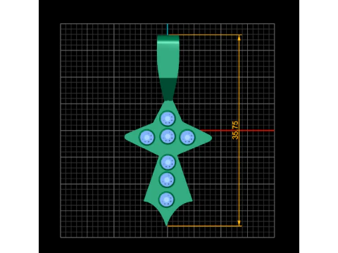 Gold sword pendant 3D Print Model