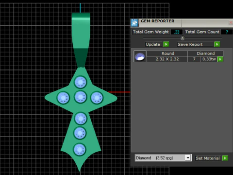 Gold sword pendant 3D Print Model