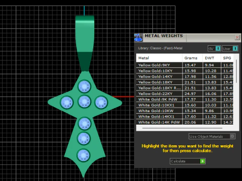 Gold sword pendant 3D Print Model