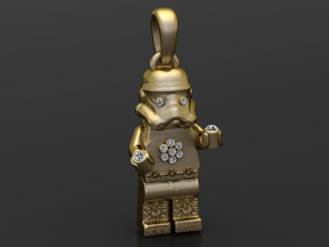 Lego trooper pendant 3D Принт Модель