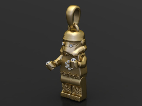 Liontin polisi lego Model Cetak 3D