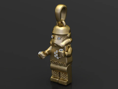 Lego trooper pendant 3D Print Model