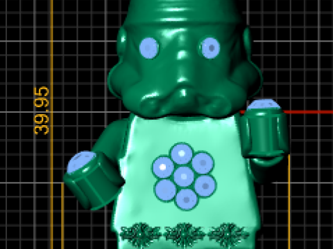 Liontin polisi lego Model Cetak 3D