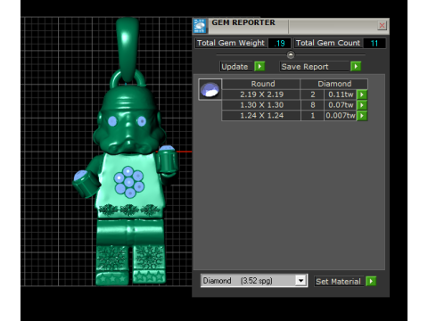 Liontin polisi lego Model Cetak 3D