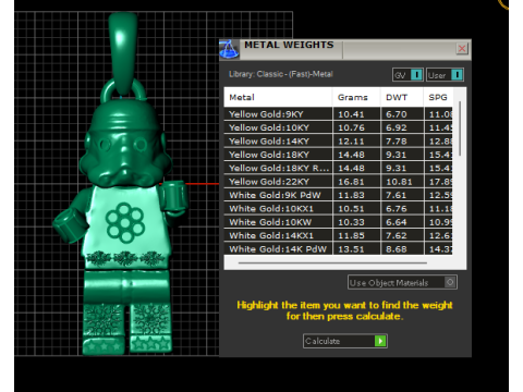 Liontin polisi lego Model Cetak 3D