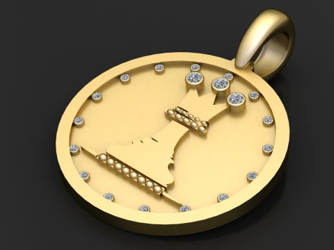 Queen chess pendant 3D Print Model