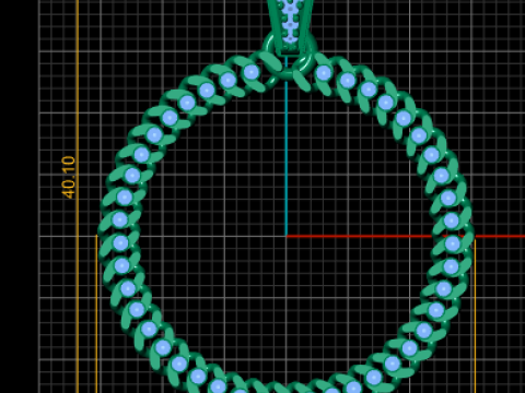 Cuban link pendant Modello di stampa 3D
