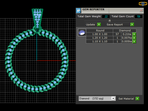 Cuban link pendant Modello di stampa 3D