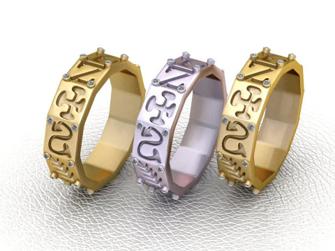 Arabic calligraphy ring 3D Print Model