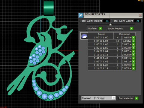 Bird gold pendant 3D Print Model