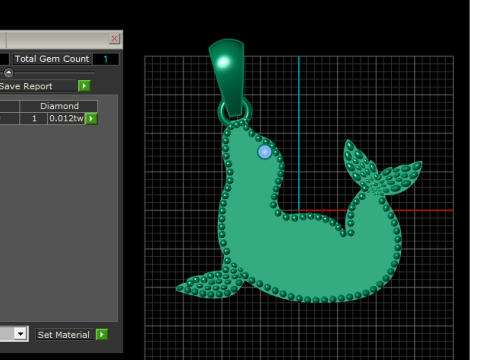 Whale pendant 3Dプリントモデル
