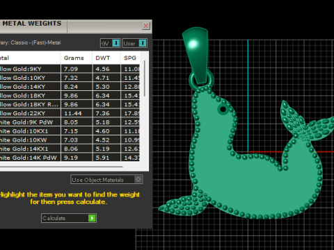 Whale pendant 3Dプリントモデル