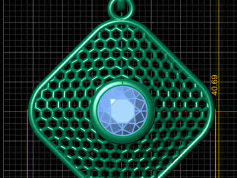 Gold honeycomb pendant 3d printable mo Modelo de Impressão 3D