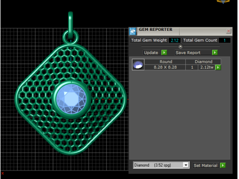 Gold honeycomb pendant 3d printable mo Modelo de Impressão 3D