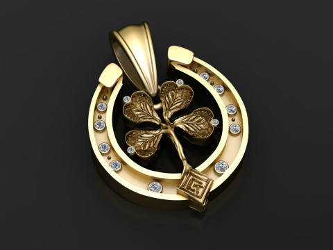 Lucky clover pendant Model do druku 3D