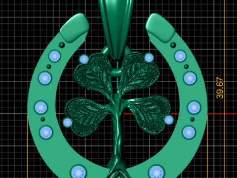 Lucky clover pendant Model do druku 3D