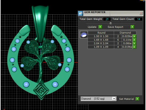 Lucky clover pendant 3D Print Model