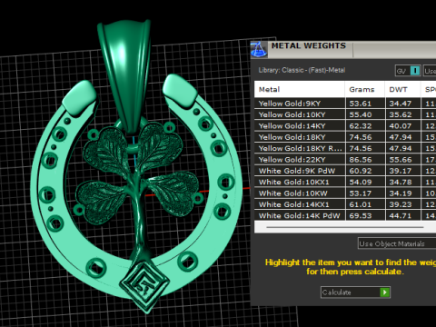 Lucky clover pendant Model do druku 3D