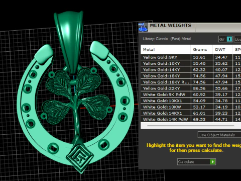Lucky clover pendant 3D Print Model