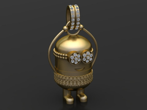 Gold character jewelry 3D Print Model