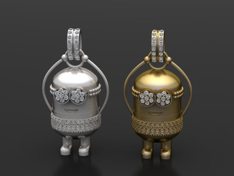 Gold character jewelry 3D Print Model