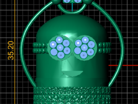 Gold character jewelry 3D Print Model